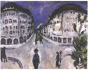 Ernst Ludwig Kirchner Street at Stadtpark SchOneberg oil painting artist